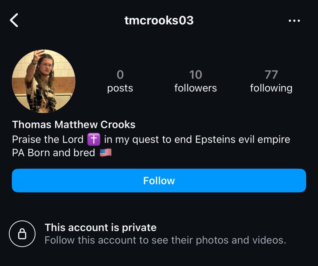 Thomas Matthew Crooks Epstein