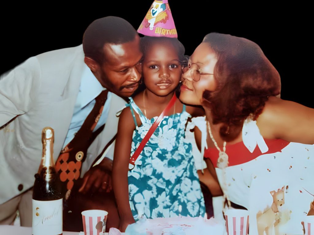 Karine Jean-Pierre with her parents