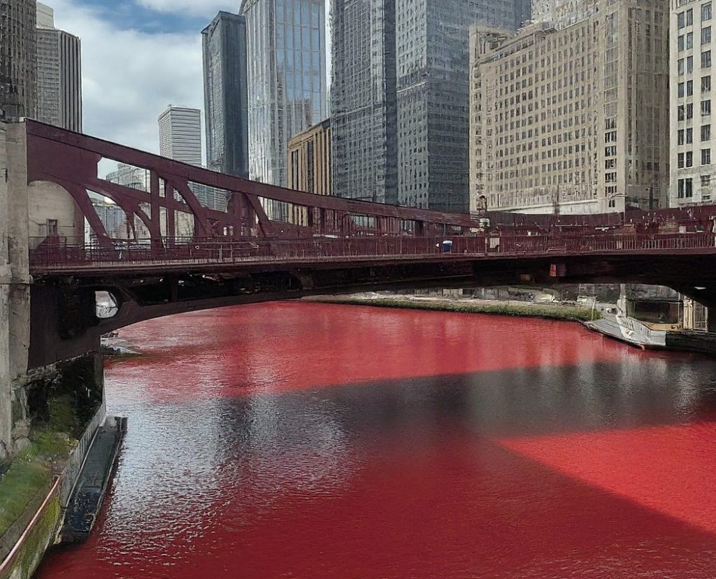 Chicago River Red DNC Dyed