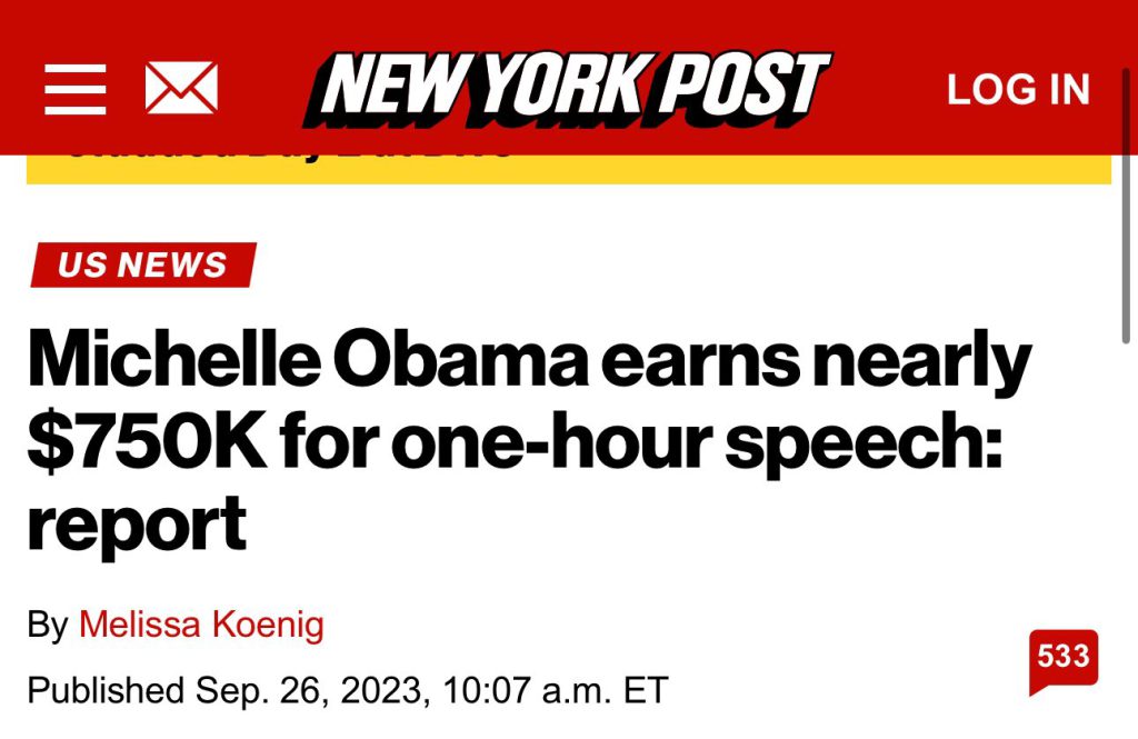 Michelle Obama Speaking Fee